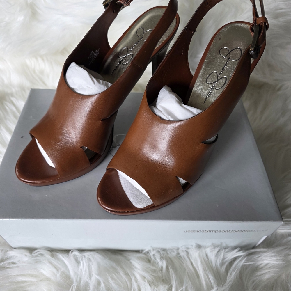 Jessica Simpson Women's Brown Slingback Heels